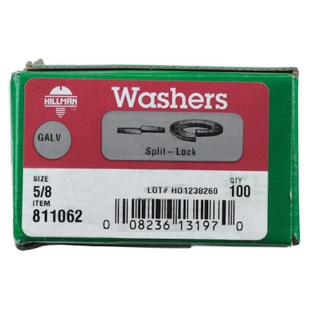 Homecare Products 811062 0.625 in. Split Lock Washer Galvanized HO3310898